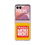 クリアケース［ FRAGILE Sticker - Yellow ］