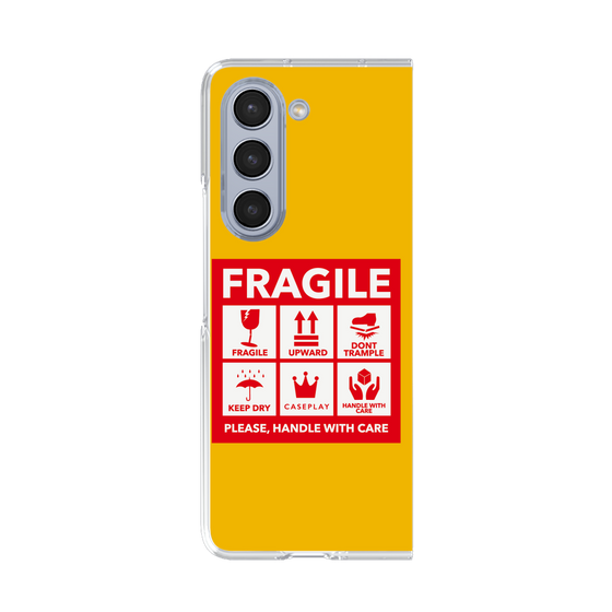 クリアケース［ FRAGILE Sticker - Yellow ］