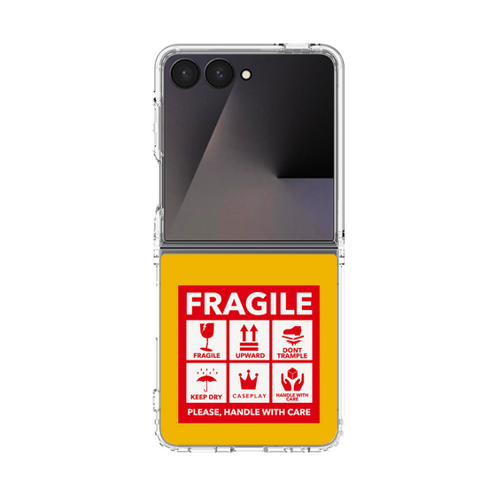 クリアケース［ FRAGILE Sticker - Yellow ］