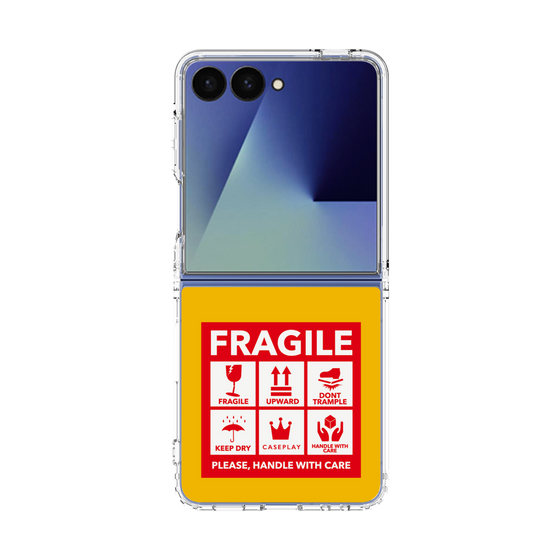 クリアケース［ FRAGILE Sticker - Yellow ］