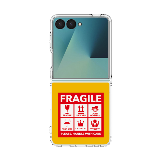 クリアケース［ FRAGILE Sticker - Yellow ］