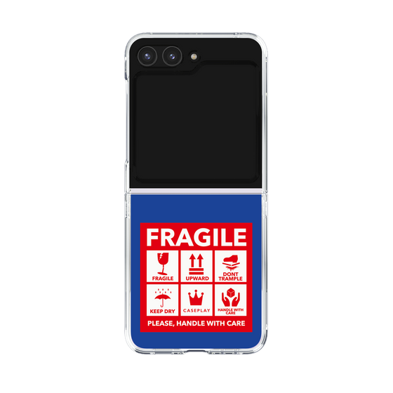 クリアケース［ FRAGILE Sticker - Blue ］