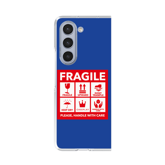 クリアケース［ FRAGILE Sticker - Blue ］