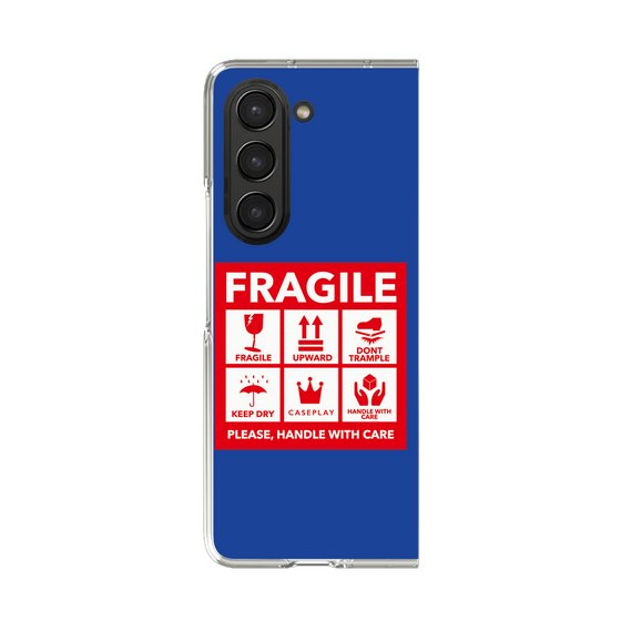 クリアケース［ FRAGILE Sticker - Blue ］