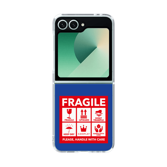 クリアケース［ FRAGILE Sticker - Blue ］