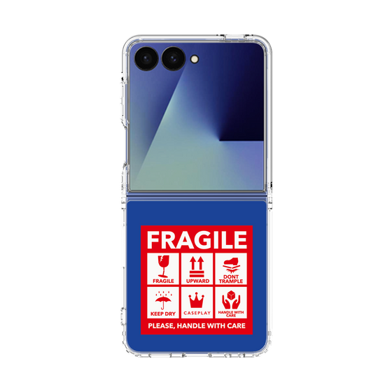 クリアケース［ FRAGILE Sticker - Blue ］