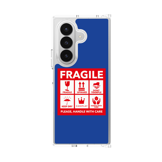 クリアケース［ FRAGILE Sticker - Blue ］