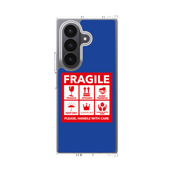 クリアケース［ FRAGILE Sticker - Blue ］