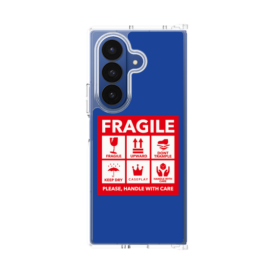 クリアケース［ FRAGILE Sticker - Blue ］