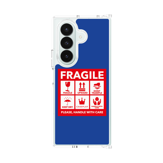 クリアケース［ FRAGILE Sticker - Blue ］