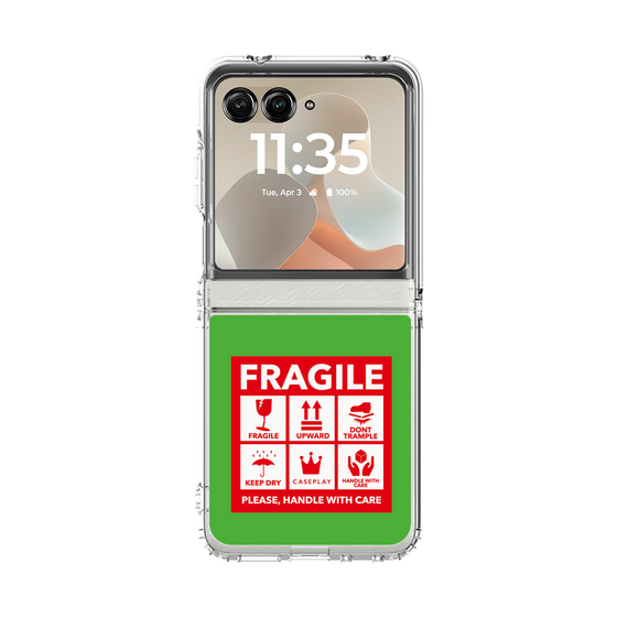クリアケース［ FRAGILE Sticker - Green ］