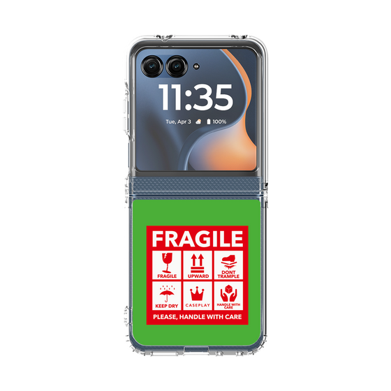 クリアケース［ FRAGILE Sticker - Green ］