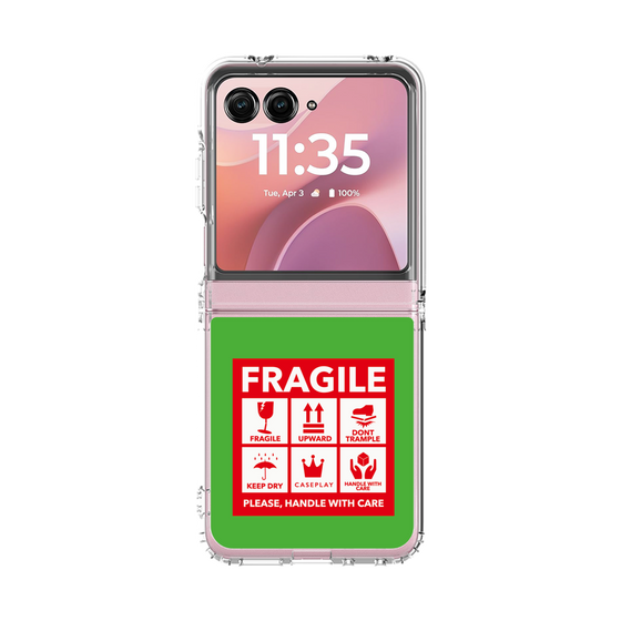 クリアケース［ FRAGILE Sticker - Green ］