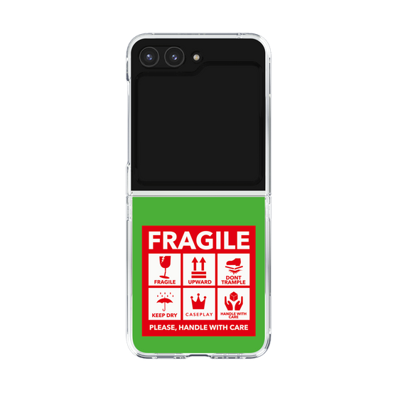 クリアケース［ FRAGILE Sticker - Green ］