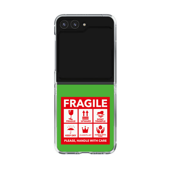 クリアケース［ FRAGILE Sticker - Green ］