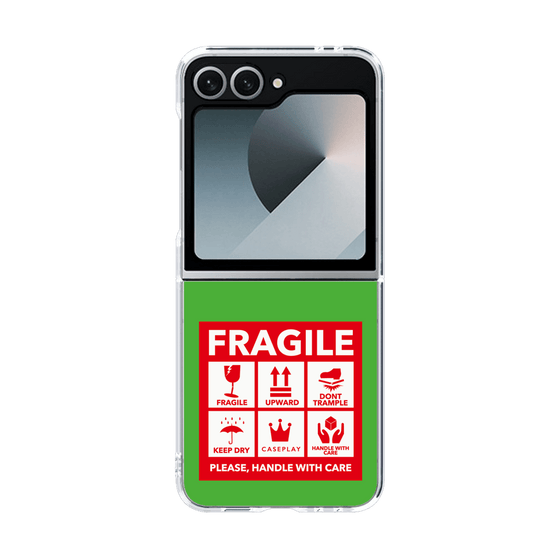 クリアケース［ FRAGILE Sticker - Green ］