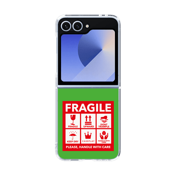 クリアケース［ FRAGILE Sticker - Green ］
