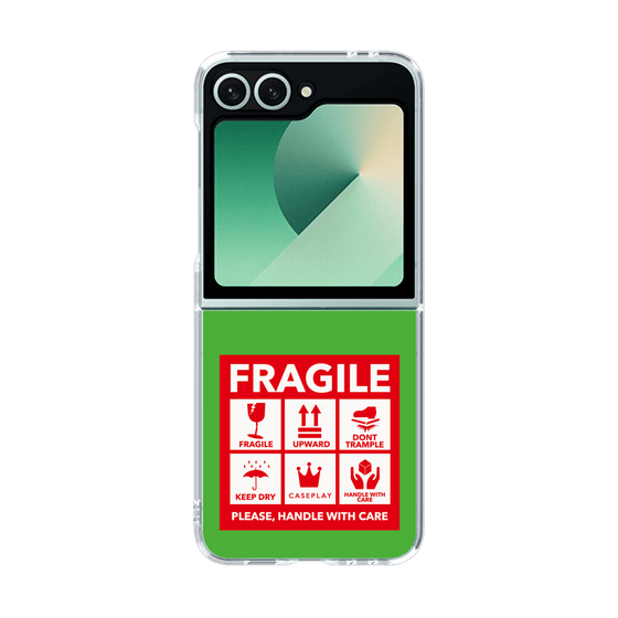 クリアケース［ FRAGILE Sticker - Green ］