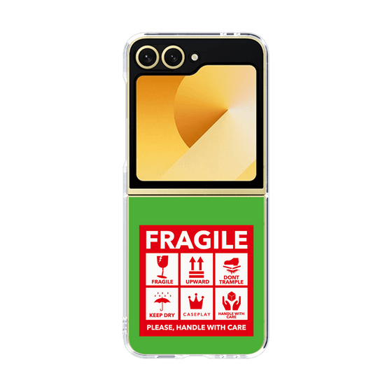 クリアケース［ FRAGILE Sticker - Green ］