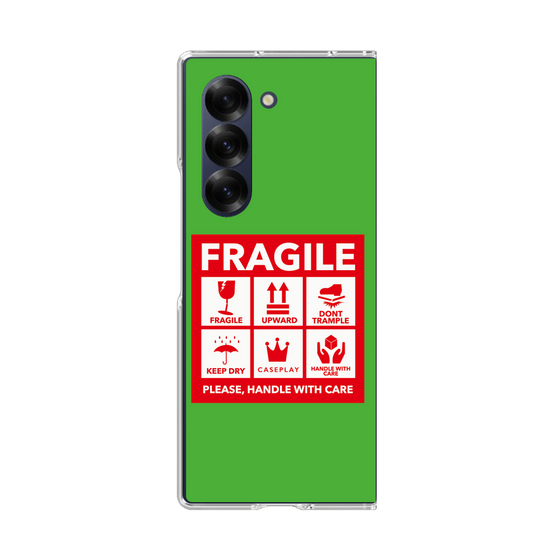 クリアケース［ FRAGILE Sticker - Green ］