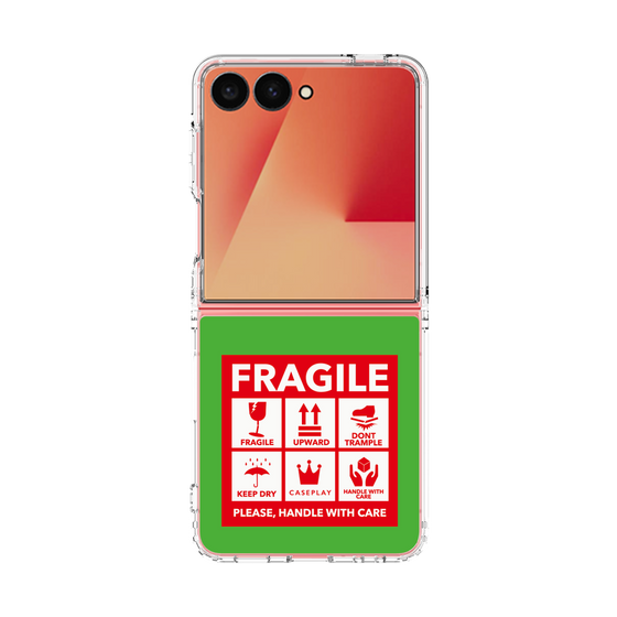 クリアケース［ FRAGILE Sticker - Green ］
