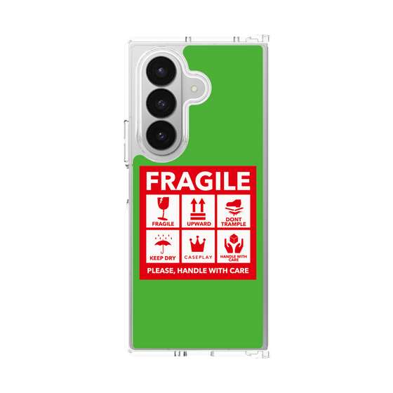 クリアケース［ FRAGILE Sticker - Green ］