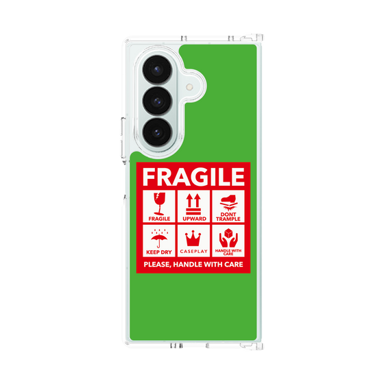 クリアケース［ FRAGILE Sticker - Green ］