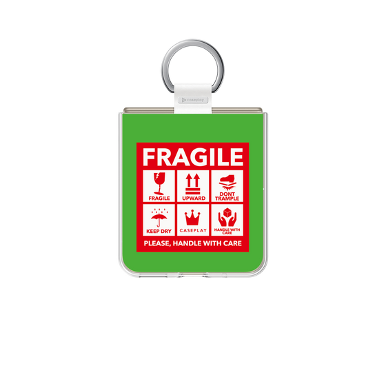 クリアケース［ FRAGILE Sticker - Green ］