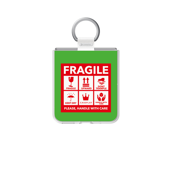 クリアケース［ FRAGILE Sticker - Green ］