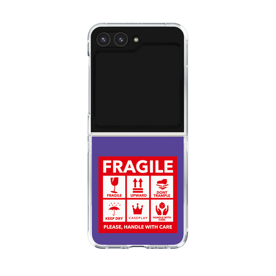 クリアケース［ FRAGILE Sticker - Purple ］