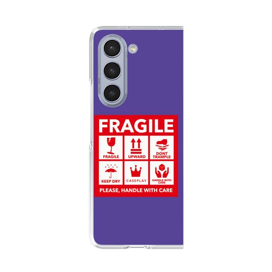 クリアケース［ FRAGILE Sticker - Purple ］