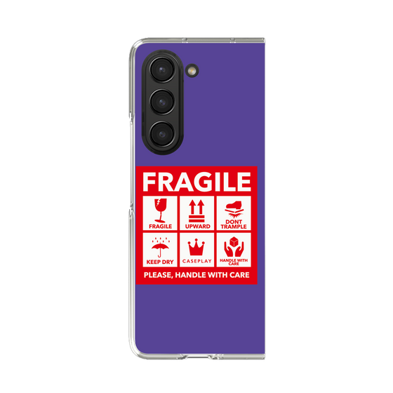 クリアケース［ FRAGILE Sticker - Purple ］