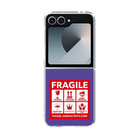クリアケース［ FRAGILE Sticker - Purple ］