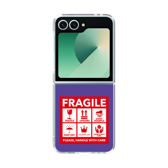 クリアケース［ FRAGILE Sticker - Purple ］