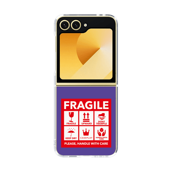 クリアケース［ FRAGILE Sticker - Purple ］