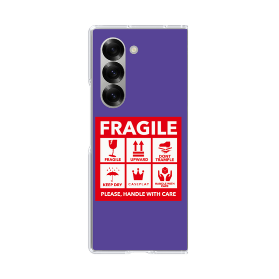 クリアケース［ FRAGILE Sticker - Purple ］