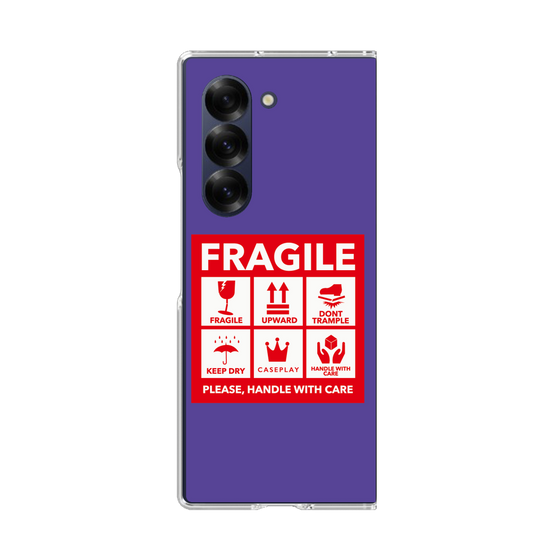 クリアケース［ FRAGILE Sticker - Purple ］