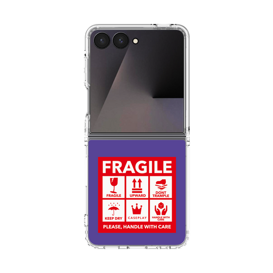 クリアケース［ FRAGILE Sticker - Purple ］