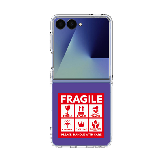 クリアケース［ FRAGILE Sticker - Purple ］