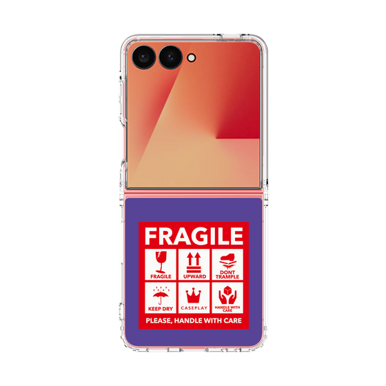 クリアケース［ FRAGILE Sticker - Purple ］