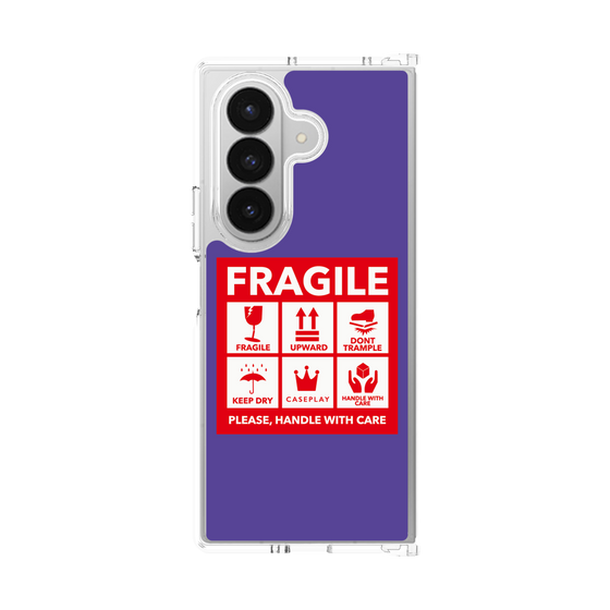 クリアケース［ FRAGILE Sticker - Purple ］