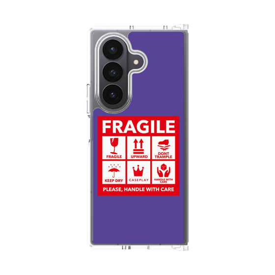 クリアケース［ FRAGILE Sticker - Purple ］