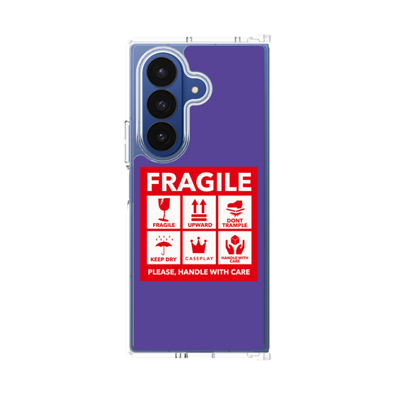 クリアケース［ FRAGILE Sticker - Purple ］
