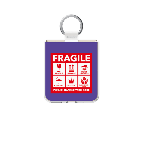 クリアケース［ FRAGILE Sticker - Purple ］