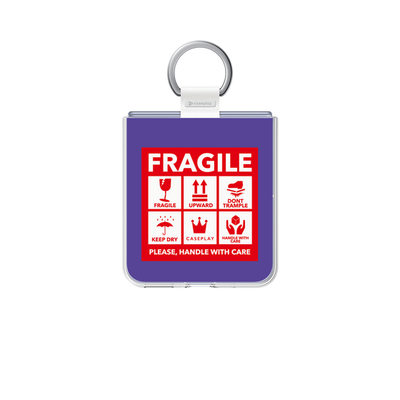 クリアケース［ FRAGILE Sticker - Purple ］