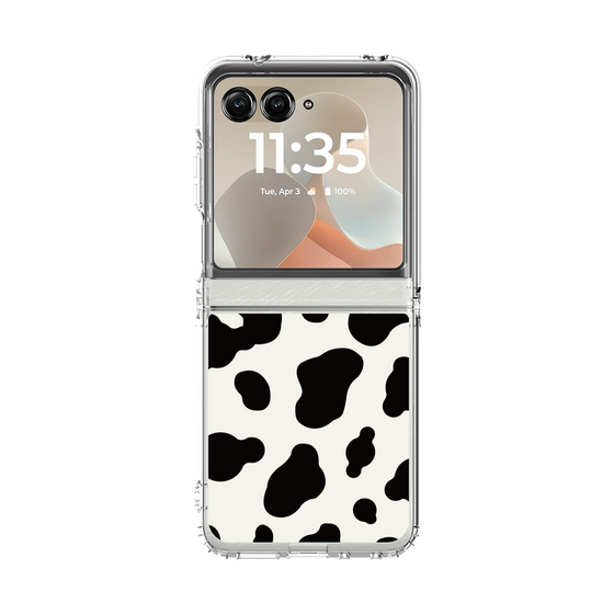 クリアケース［ Cow - White ］