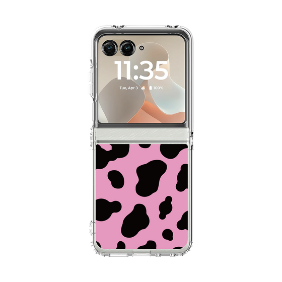 クリアケース［ Cow - Pink ］