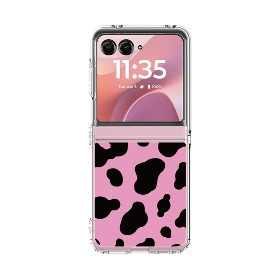 クリアケース［ Cow - Pink ］