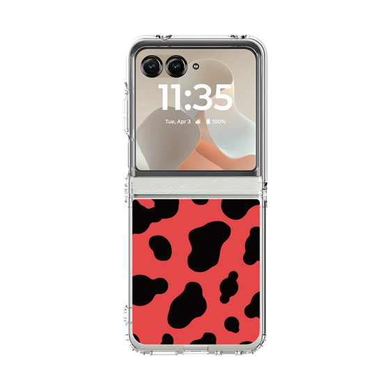 クリアケース［ Cow - Red ］