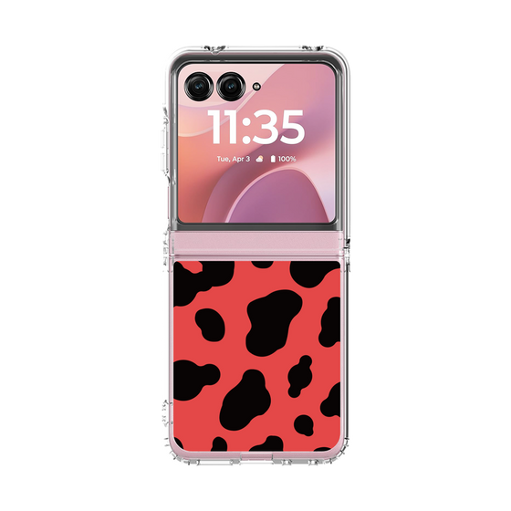 クリアケース［ Cow - Red ］